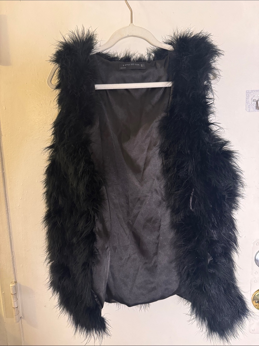 Black Faux Fur Vest